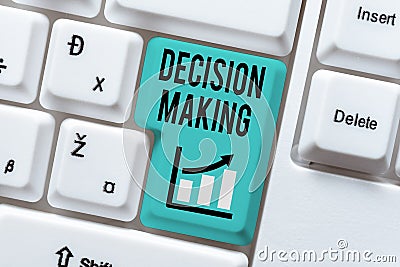 Sign displaying Decision Making. Business showcase process of making decisions especially important ones Abstract Stock Photo