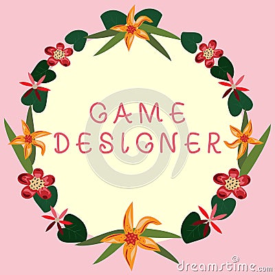 Inspiration showing sign Game Designer. Business idea Campaigner Pixel Scripting Programmers Consoles 3D Graphics Stock Photo