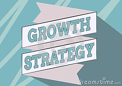 Sign displaying Growth Strategy. Business approach Strategy aimed at winning larger market share in shortterm Folded Stock Photo