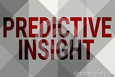 Conceptual caption Predictive Insight. Business showcase Proactive Fault Management System an Early Detection Line Stock Photo