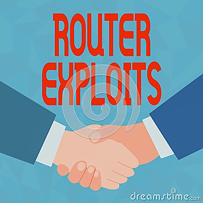 Inspiration showing sign Router Exploits. Business approach takes advantage of a security flaw in an application Stock Photo