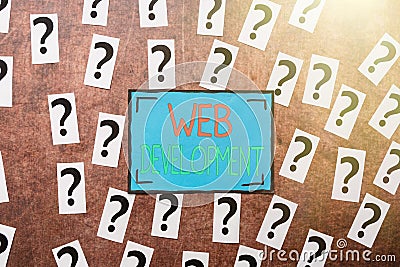 Inspiration showing sign Web Development. Business overview work involved in developing a website for the Internet Stock Photo