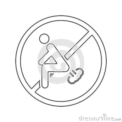 Sign, Don't icon. Element of cyber security for mobile concept and web apps icon. Thin line icon for website design and Stock Photo