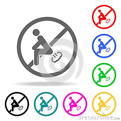 Sign, Don't icon. Elements in multi colored icons for mobile concept and web apps. Icons for website design and development, Stock Photo