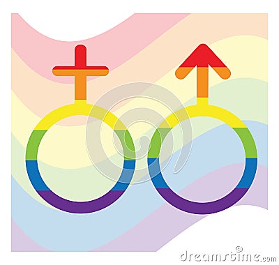 Sign with flag in honor of LGBT Pride Day. Illustration Stop homophobia for the International Day against Homophobia Vector Illustration