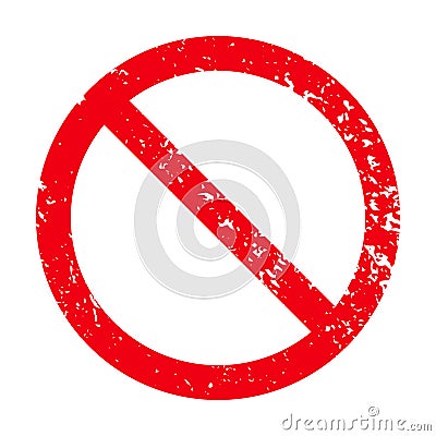 Sign forbidden. Icon symbol ban. Red circle sign stop entry ang slash line isolated on transparent background. Mark prohibited. Ro Vector Illustration