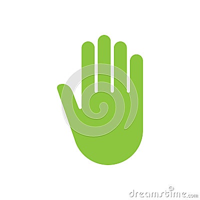 Sign hand push icon Vector Illustration