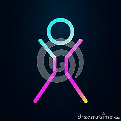 Sign of healthy person nolan icon. Simple thin line, outline vector of health icons for ui and ux, website or mobile application Stock Photo