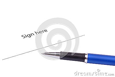 sign here Stock Photo