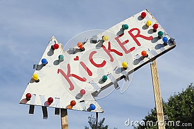 Sign Kikcker Stock Photo