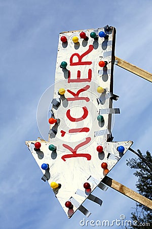 Sign Kikcker Stock Photo