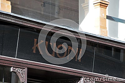 Sign on the kuoni luxury travel agents in victoria gate, king edward street in the centre of Leeds Editorial Stock Photo