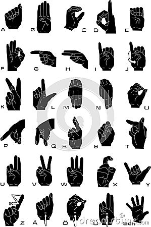 Sign language Stock Photo