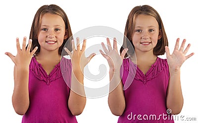 Sign language all done Stock Photo