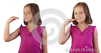 Sign language eat Stock Photo