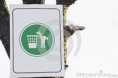 Sign littering is prohibited Stock Photo