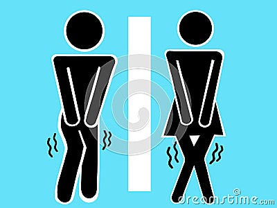 Sign of men and women toilet, rest room Stock Photo