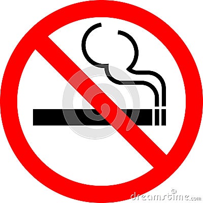 Sign No smoking Vector Illustration