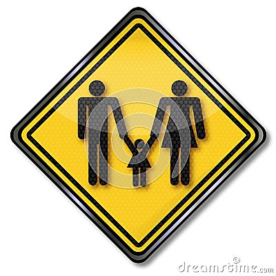 Sign nuclear family Vector Illustration