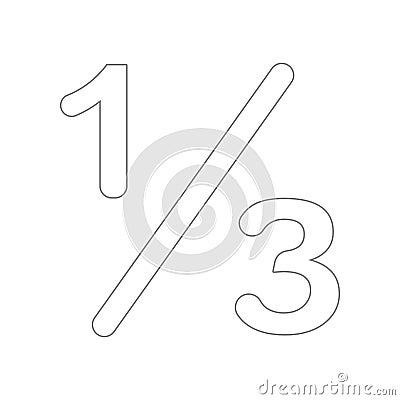 Sign Numbers three in one icon. Element of web for mobile concept and web apps icon. Outline, thin line icon for website design Stock Photo