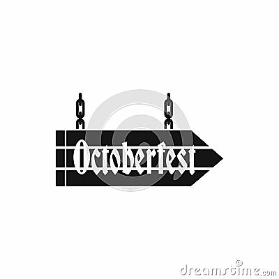 Sign octoberfest icon, simple style Stock Photo