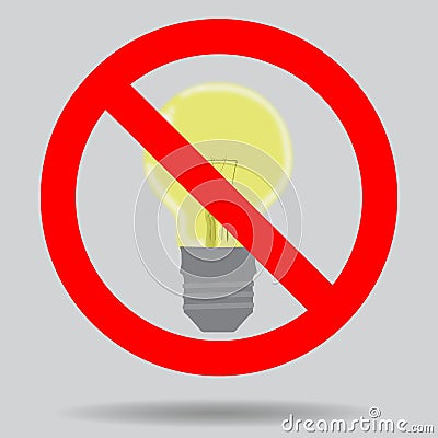 Sign off the light to save electricity Stock Photo