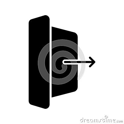 Sign out icon set. exit, quit vector symbol. output sign. account logout button. signing off icon Vector Illustration