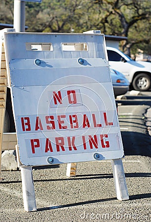 No Baseball Parking sign Stock Photo