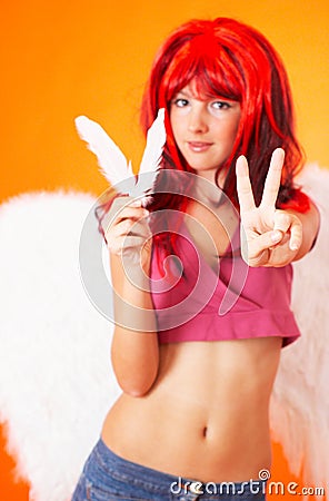 In the sign of peace. Stock Photo