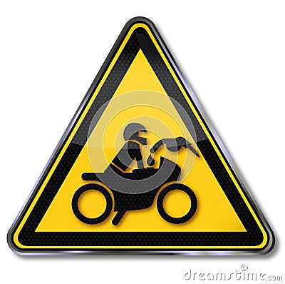 Sign please do not refuel the motorcycle engine is running Vector Illustration