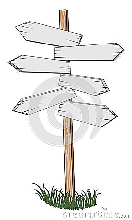 Sign Post Vector Illustration