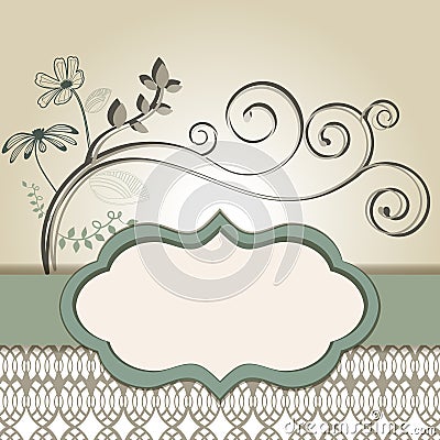 Sign presentation flourish Vector Illustration