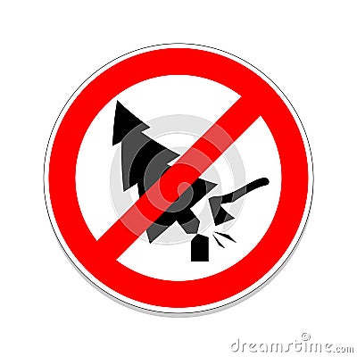 Sign prohibiting chop trees Vector Illustration