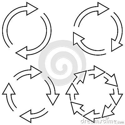 Sign reload refresh icon spinning arrows in circle vector symbol synchronization, renewable for the exchange of Vector Illustration