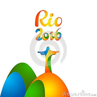 Sign Rio olympics games 2016 Vector Illustration