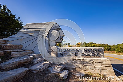 Sign of the Roman Nose State Park Editorial Stock Photo