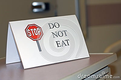 Sign says DO NOT EAT Stock Photo