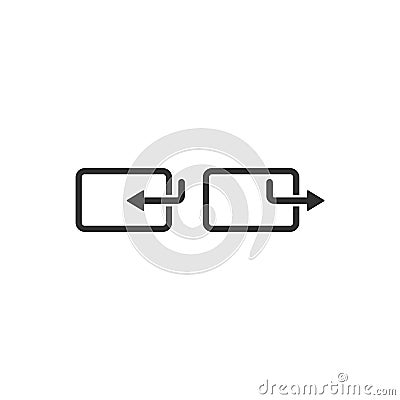 Sign In, Sign Out, Login, Logout Icon. Stock Vector illustration isolated on white background Cartoon Illustration