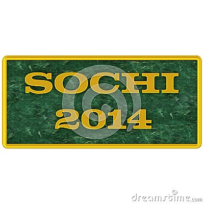 Sign on Sochi 2014 Editorial Stock Photo