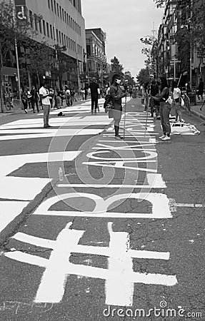 Sign on the stree Black lives matter protests Editorial Stock Photo