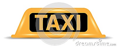 Sign taxi on cubes. Cab transportation logo sign. Vector Vector Illustration