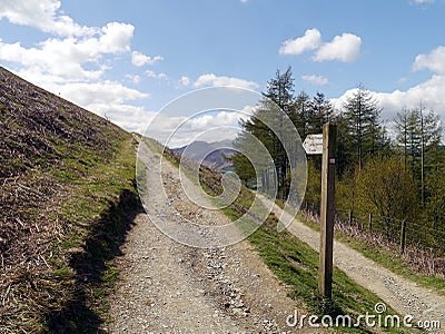 Sign to Latrigg, Lake District Stock Photo