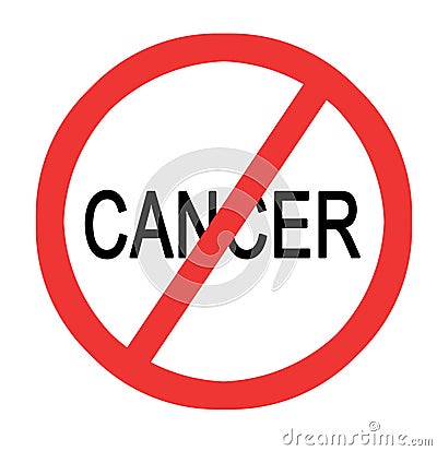 Sign to prevent cancer Stock Photo