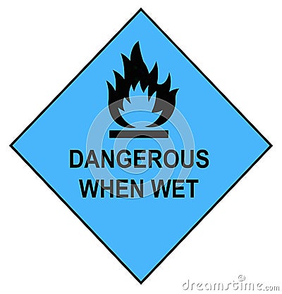 Sign of transported hazardous substances Stock Photo