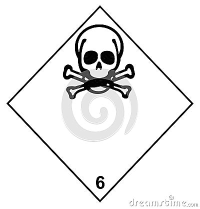 Sign of transported hazardous substances Stock Photo