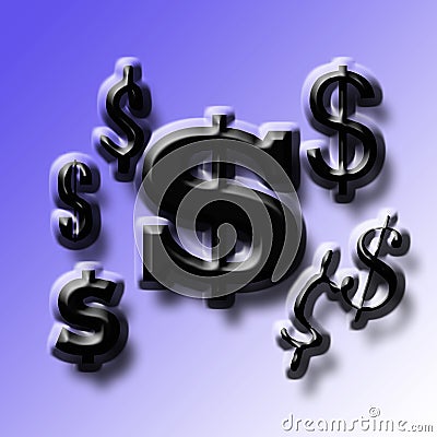 Sign U.S. dollars Stock Photo