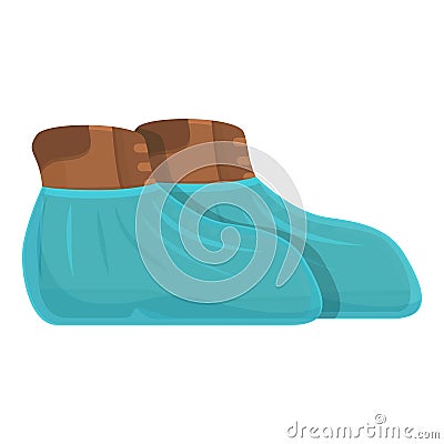 Sign uniform icon cartoon vector. Shoe cover Vector Illustration