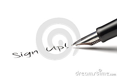 Sign Up! Stock Photo