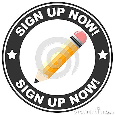 Sign Up Now Vector Illustration