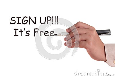 Sign up Stock Photo